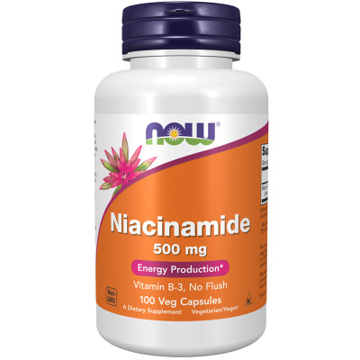 Now Foods Niacinamide Vitamin B3 500mg (100 veg caps)